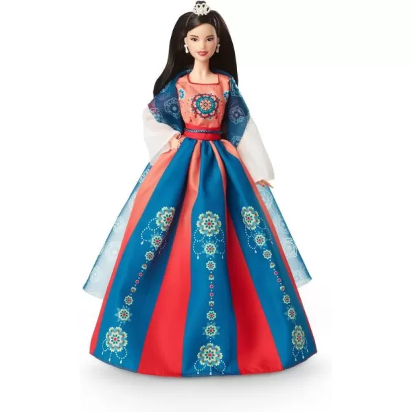 Barbie Signature Doll Lunar New Year Collectible in Traditional Hanfu Robe with Chinese Prints Displayable PackagingBarbie Signature Doll Lunar New Year Collectible in Traditional Hanfu Robe with Chinese Prints Displayable Packaging