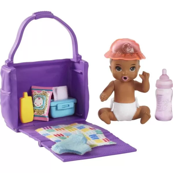 Barbie Skipper Babysitters Inc Doll amp Accessories Feeding amp Bath Set with ColorChange Baby Doll Tub amp AccessoriesCute Multicolor