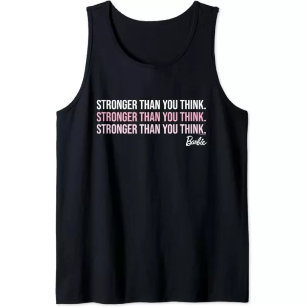 Barbie Stronger Than You Think Tank TopBlack