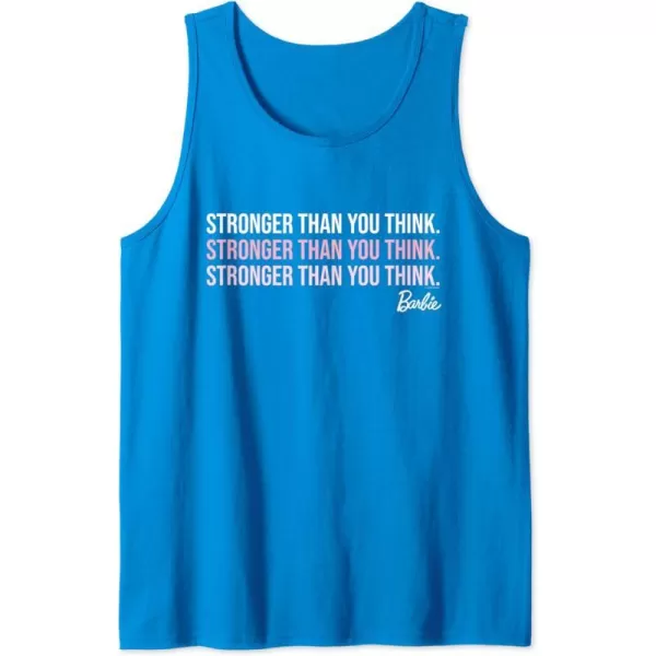 Barbie Stronger Than You Think Tank TopSapphire Blue