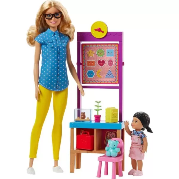 Barbie Teacher Doll with Flipping Blackboard Playset and SchoolThemed Toys Amazon ExclusiveBarbie Teacher Doll with Flipping Blackboard Playset and SchoolThemed Toys Amazon Exclusive