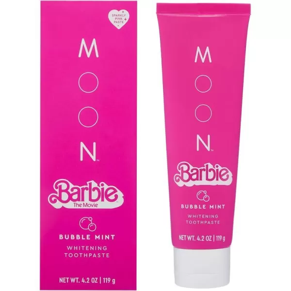 Barbie The Movie x MOON Bubble Mint Whitening Stain Removal Toothpaste FluorideFree Bubble Gum Pink for Kids and AdultsBarbie The Movie x MOON Bubble Mint Whitening Stain Removal Toothpaste FluorideFree Bubble Gum Pink for Kids and Adults