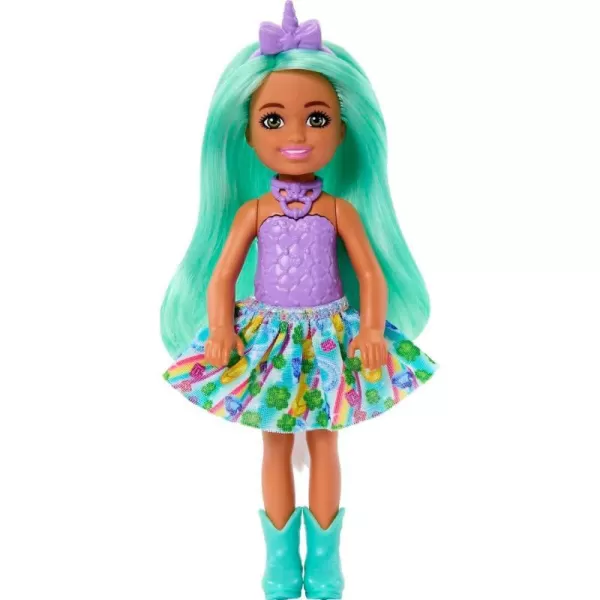 Barbie UnicornInspired Chelsea Doll with Green Hair Unicorn Toys Horn Headband and Detachable TailGreen Hair Unicorn