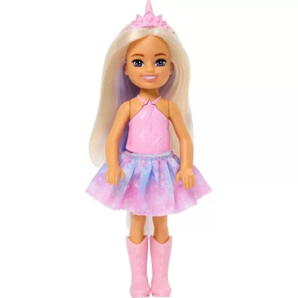 Barbie UnicornInspired Chelsea Doll with Green Hair Unicorn Toys Horn Headband and Detachable TailPurple Hair Unicorn