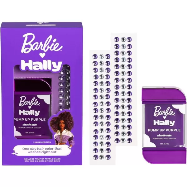 Barbie x Hally Temporary Hair Color for Kids  Blue Hair Dye  Barbie Hair Accessories for Women amp Girls  Barbie Makeup for Hair  Barbie Movie Merch  Barbie Clothes amp Shirt AccessoryPump Up Purple