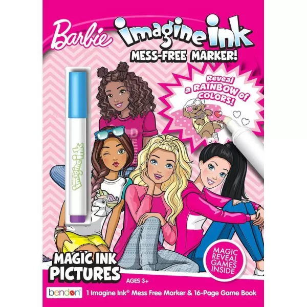 Bendon Barbie Mattel 16 Page Imagine Ink Coloring Book with 1 Mess Free Marker 49749Bendon Barbie Mattel 16 Page Imagine Ink Coloring Book with 1 Mess Free Marker 49749