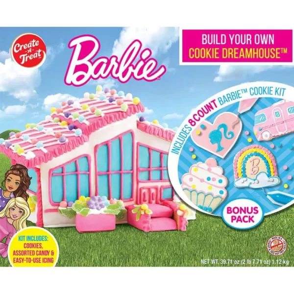 CreateATreat Gingerbread House Cookie Kit Barbie Vanilla Cookie Dreamhouse and Barbie Vanilla Cookie Decorating Kit 3971 ozCreateATreat Gingerbread House Cookie Kit Barbie Vanilla Cookie Dreamhouse and Barbie Vanilla Cookie Decorating Kit 3971 oz