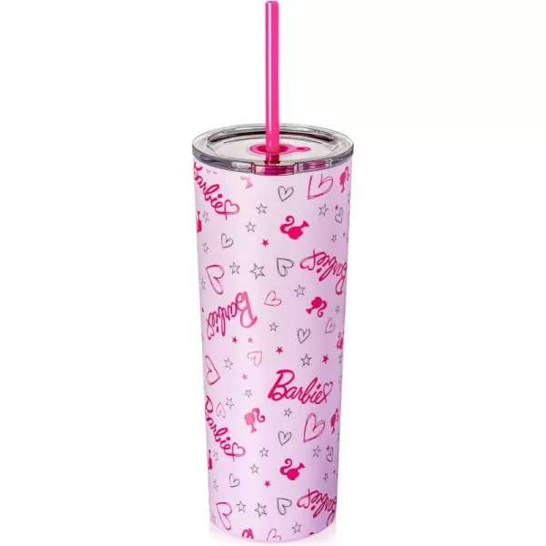 Dragon Glassware x Barbie Love Out Loud Tumbler Stainless Steel Vacuum Insulated Travel Tumbler Comes with Lid Pink amp Clear Straws Keeps Hot Or Cold Dishwasher Safe Fits in Cup Holders 24 ozDragon Glassware x Barbie Love Out Loud Tumbler Stainless Steel Vacuum Insulated Travel Tumbler Comes with Lid Pink amp Clear Straws Keeps Hot Or Cold Dishwasher Safe Fits in Cup Holders 24 oz