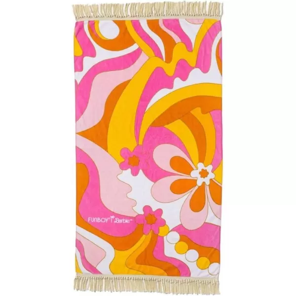 FUNBOY amp Malibu Barbie Luxury Dream Oversized Beach Towel Perfect For A Summer Pool Party 7200 x 3500Fringe Beach Towel