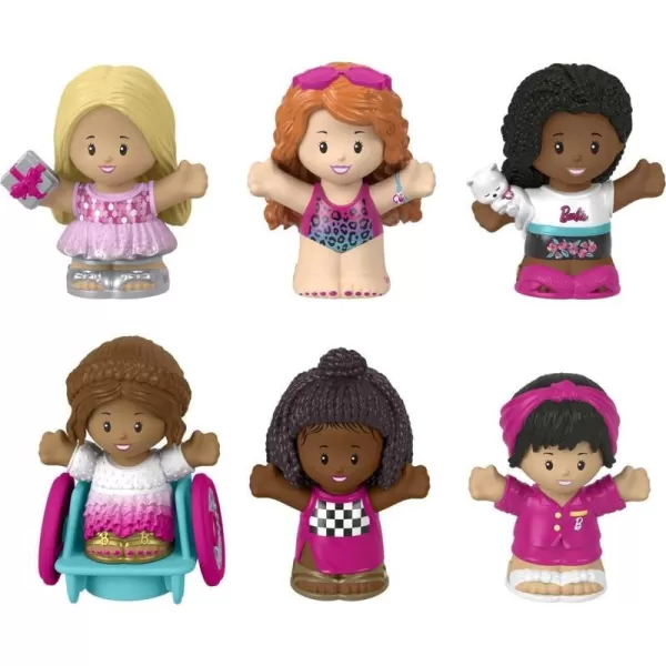 FisherPrice Little People Barbie Toddler Toys Figure 6 Pack for Preschool Pretend Play Ages 18 Months6Pack