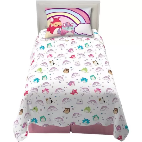 Franco Barbie Barbiecore Bedding Super Soft Microfiber Twin XL Sheet Set College Dorm Essentials Official Licensed ProductSquishmallows Twin XL