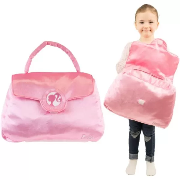 Franco Barbie Purse Pillow Bedding Super Soft Plush Pink PurseBag Shapped Cuddle Pillow Buddy 100 Official Licensed Barbie Product1 Count Pack of 1 Barbie