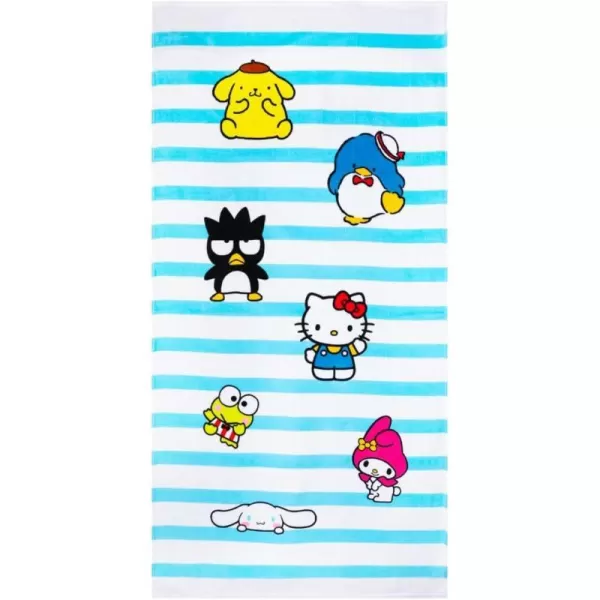 Franco Collectibles Barbie Movie Black amp White Striped Soft Cotton BathPoolBeach Towel 60 in x 30 in Official Licensed Barbie ProductSanrio Friends 60x30