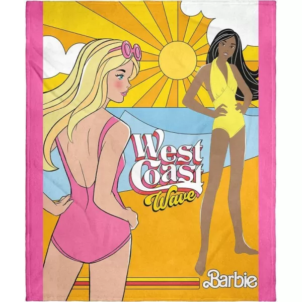 INTIMO Mattel Barbie West Coast Wave Beach Nikki Plush Soft Throw Blanket Wall ScrollINTIMO Mattel Barbie West Coast Wave Beach Nikki Plush Soft Throw Blanket Wall Scroll