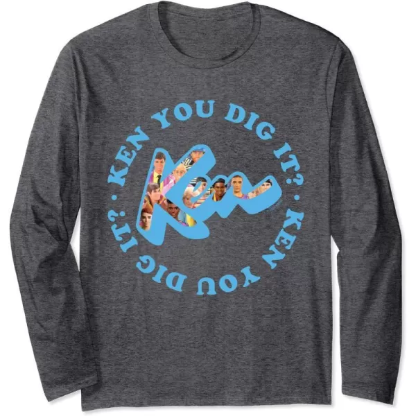 Ken  Ken You Dig It Long Sleeve TShirtDark Heather Grey