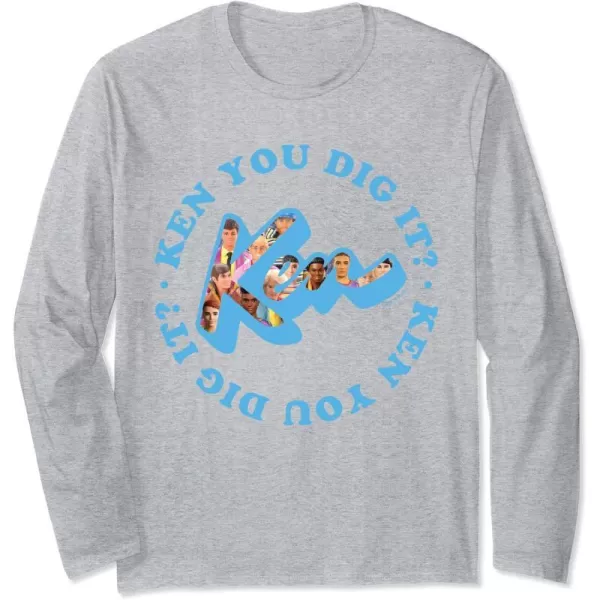 Ken  Ken You Dig It Long Sleeve TShirtHeather Grey