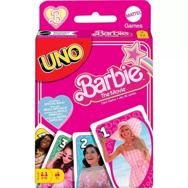 Mattel Games UNO Barbie The Movie Card Game Inspired by the Movie for Family Night Game Night Travel Camping and PartyMattel Games UNO Barbie The Movie Card Game Inspired by the Movie for Family Night Game Night Travel Camping and Party