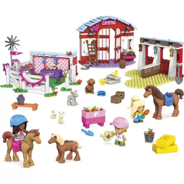 Mega Barbie Pets Horse Toy Building Set with 3 MicroDolls and Accessories 9 Pets EasytoBuild Horse Stables PlaysetMega Barbie Pets Horse Toy Building Set with 3 MicroDolls and Accessories 9 Pets EasytoBuild Horse Stables Playset