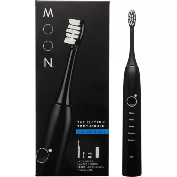 Moon Barbie The Movie x Pink Sonic Electric Toothbrush for Adults 5 Smart Modes to Clean Whiten Massage and Polish Teeth Rechargeable with Travel CaseBlack