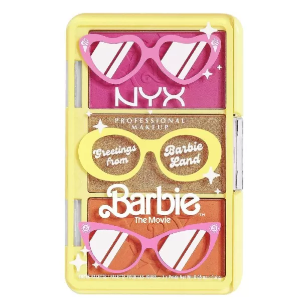 NYX PROFESSIONAL MAKEUP BARBIE Mini Cheek Palette  Greeting From BARBIE LandNYX PROFESSIONAL MAKEUP BARBIE Mini Cheek Palette  Greeting From BARBIE Land