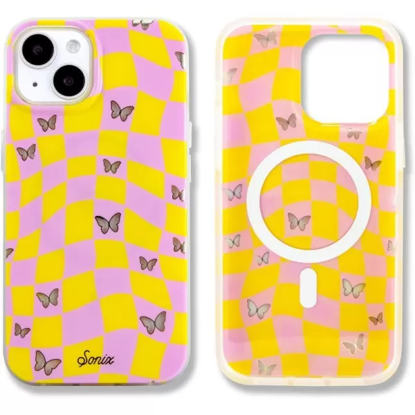 Sonix x Barbie Case for iPhone 14 and iPhone 13  Compatible with MagSafe  10ft Drop Tested  Totally BarbieiPhone 14  iPhone 13 Checkmate Butterfly