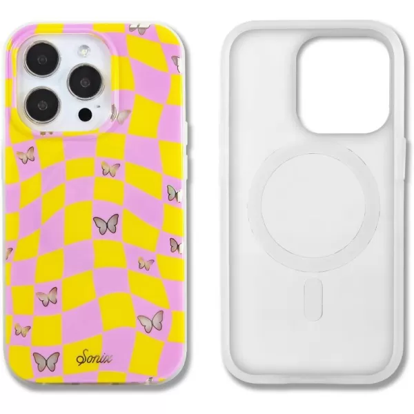 Sonix x Barbie Case for iPhone 14 and iPhone 13  Compatible with MagSafe  10ft Drop Tested  Totally BarbieiPhone 14 Pro Checkmate Butterfly