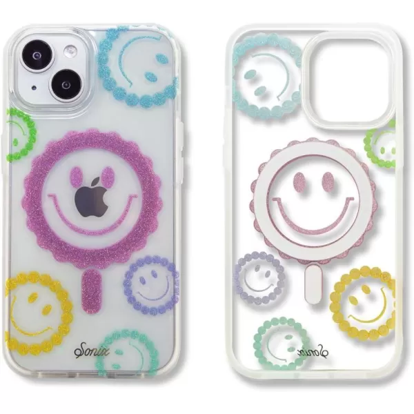 Sonix x Barbie Case for iPhone 15 Pro  Compatible with MagSafe  10ft Drop Tested  IconiciPhone 15  14  13 Glitter Smiley