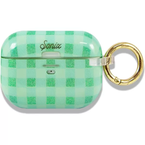 Sonix x Barbie Hard AirPods Pro Case with Keychain for AirPods Pro Palm ParadiseMinty Gingham