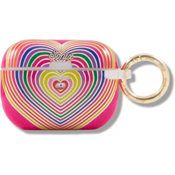 Sonix x Barbie Hard AirPods Pro Case with Keychain for AirPods Pro Palm ParadiseRainbow Hearts