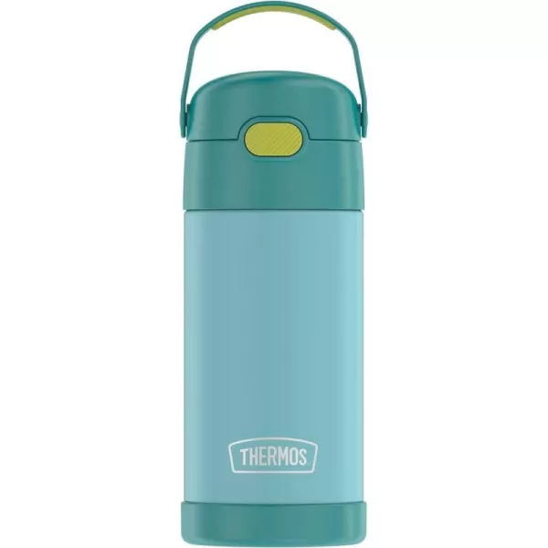 THERMOS FUNTAINER 12 Ounce Stainless Steel Vacuum Insulated Kids Straw Bottle BarbieBlueGreen 12 Ounce Solid Color