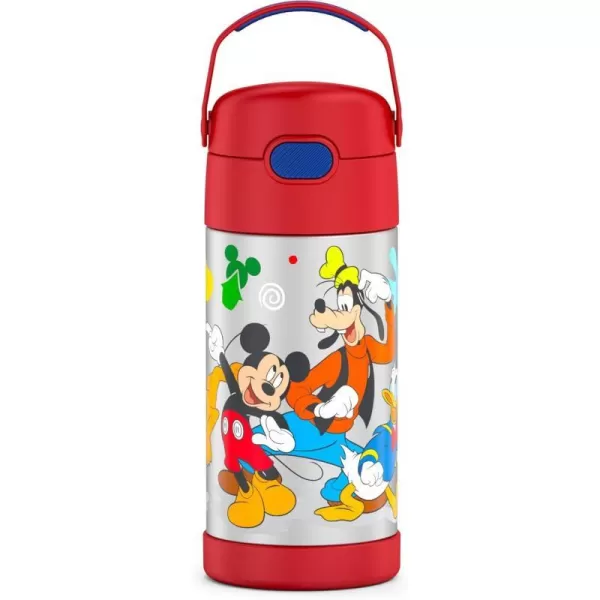 THERMOS FUNTAINER 12 Ounce Stainless Steel Vacuum Insulated Kids Straw Bottle BarbieMickey Mouse 12 Ounce Licensed Characters