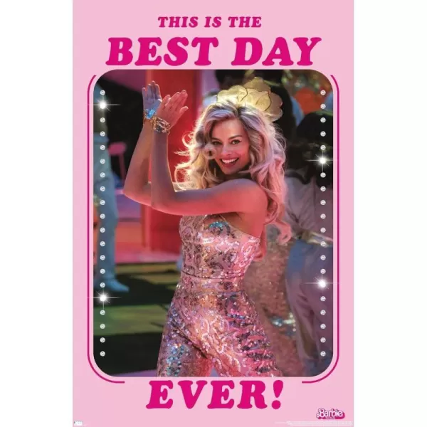 Trends International Mattel Barbie The MovieBest Day Ever Wall Poster 2237 x 3400 Unframed VersionTrends International Mattel Barbie The MovieBest Day Ever Wall Poster 2237 x 3400 Unframed Version