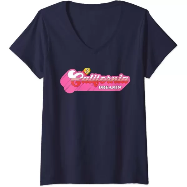 Womens Barbie  California Dreamin VNeck TShirtNavy Blue