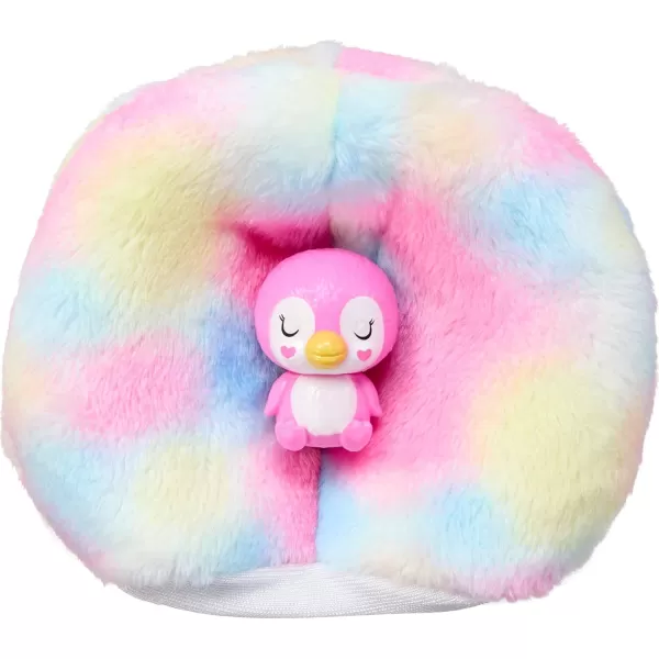 Barbie Cutie Reveal Doll ampamp Accessories with Animal Costume ampamp 10 Surprises Including Color Change Kitten as Red Panda in CostumeThemed SeriesTie Dyed Penguin