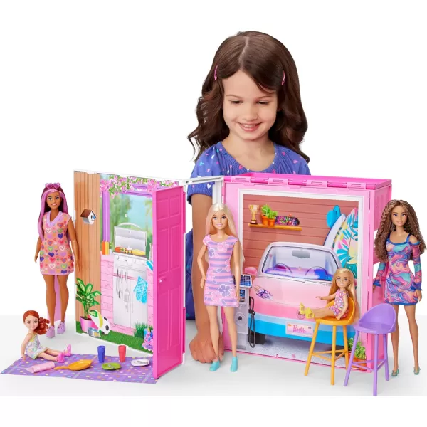 Barbie Doll House Playset Getaway House with 11 Accessories Including 2 Chairs 4 Play Areas ampamp 360degree Play