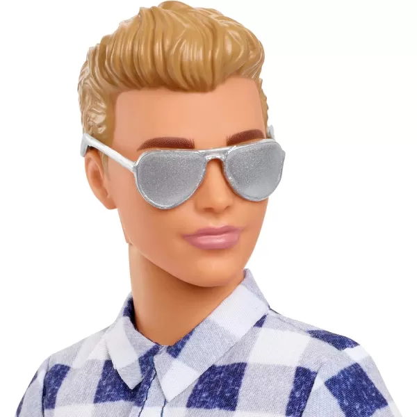 Barbie Doll ampamp Accessories It Takes Two Camping Set with Cooler Map ampamp More Blonde Ken Doll with Blue Eyes in Plaid Shirt