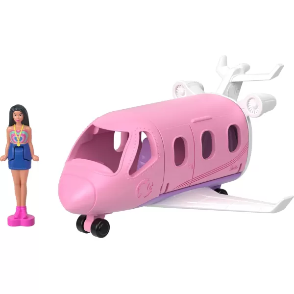 Barbie Mini BarbieLand DreamHouse ampamp 3Vehicle Playset with 4 15Inch Dolls Doll House Furniture ampamp Accessories Includes DreamCamper Boat ampamp PlaneDolls  Golf  4 Vehicles