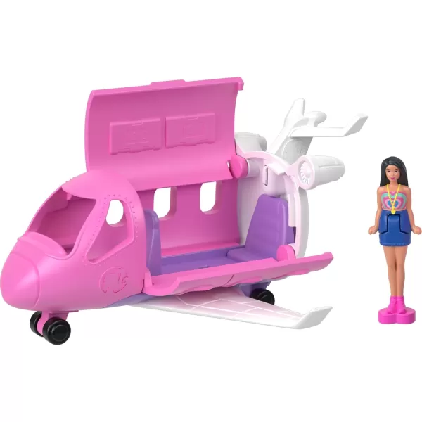 Barbie Mini BarbieLand DreamHouse ampamp 3Vehicle Playset with 4 15Inch Dolls Doll House Furniture ampamp Accessories Includes DreamCamper Boat ampamp PlaneDolls  Dreamhouse  3 Vehicles