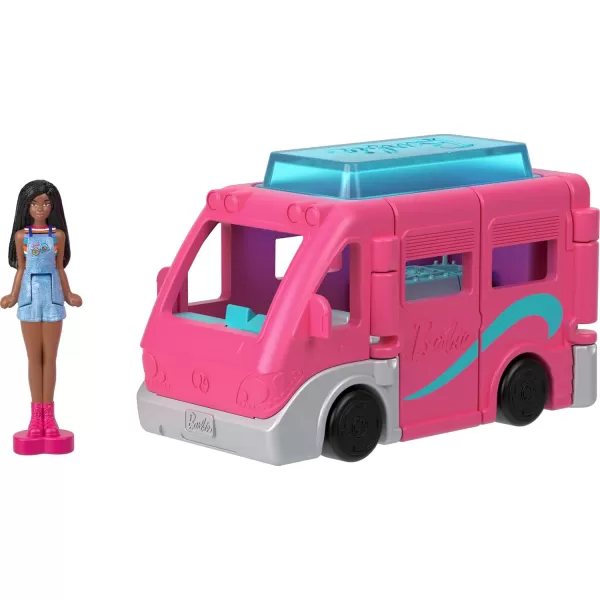 Barbie Mini BarbieLand DreamHouse ampamp 3Vehicle Playset with 4 15Inch Dolls Doll House Furniture ampamp Accessories Includes DreamCamper Boat ampamp PlaneDolls  Golf  4 Vehicles