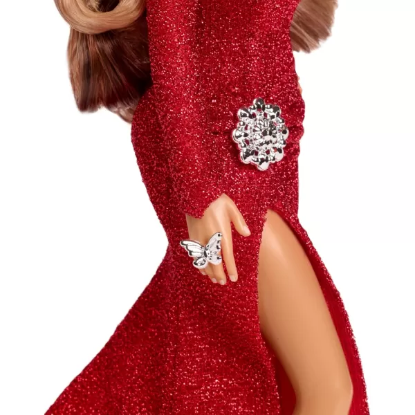 Barbie Signature Doll Mariah Carey Holiday Collectible in Red Glitter Gown with Silvery AccessoriesMulticolor