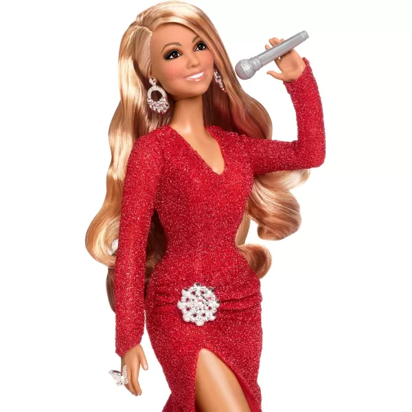 Barbie Signature Doll Mariah Carey Holiday Collectible in Red Glitter Gown with Silvery AccessoriesMulticolor