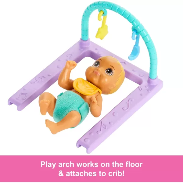 Barbie Skipper Doll ampamp Nursery Playset with Accessories Includes Twin Baby Dolls 1 Crib 1 Swing 1 SeeSaw ampamp More