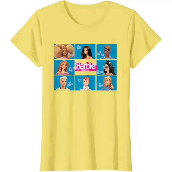 Barbie The Movie  Grid TShirtLemon Yellow