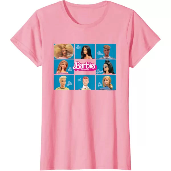 Barbie The Movie  Grid TShirtPink