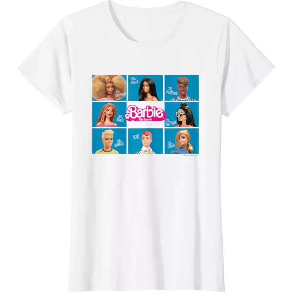 Barbie The Movie  Grid TShirtWhite