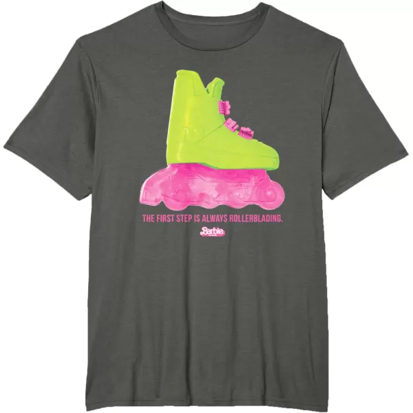 Barbie The Movie  Rollerblading Barbie TShirtAsphalt Grey