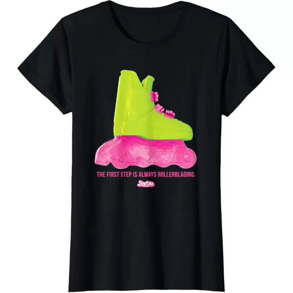 Barbie The Movie  Rollerblading Barbie TShirtBlack