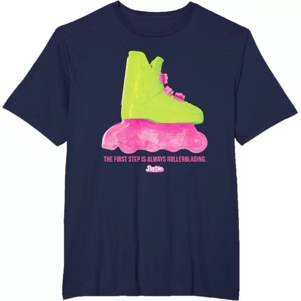 Barbie The Movie  Rollerblading Barbie TShirtNavy Blue