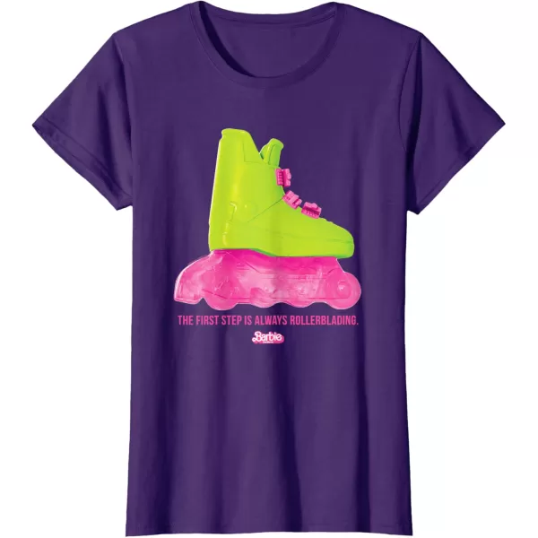 Barbie The Movie  Rollerblading Barbie TShirtPurple