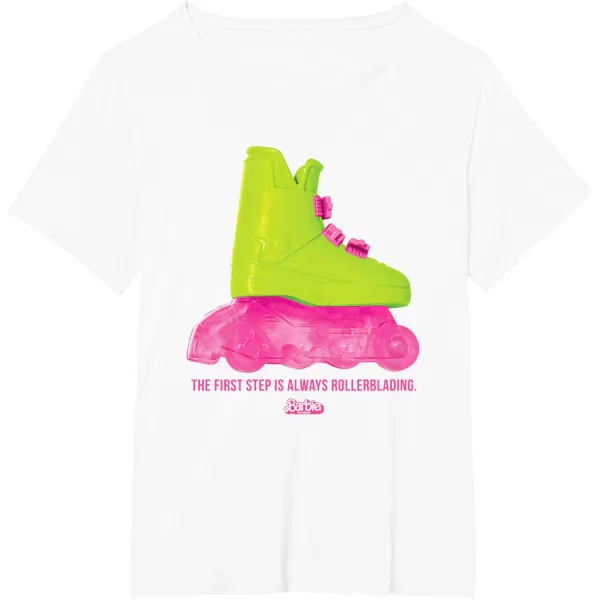 Barbie The Movie  Rollerblading Barbie TShirtWhite